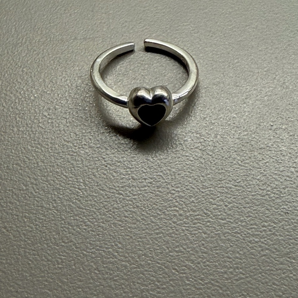 Silver Heart Adjustable Ring - image 2
